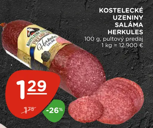 Kostelecké údeniny saláma Herkules