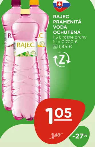 Rajec Pramenitá voda sýtená