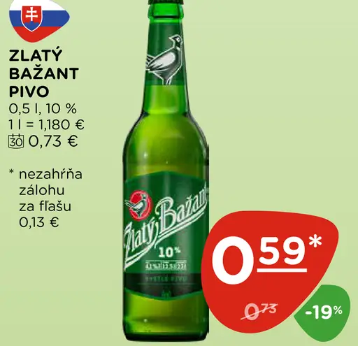 Zlatý Bažant Pivo