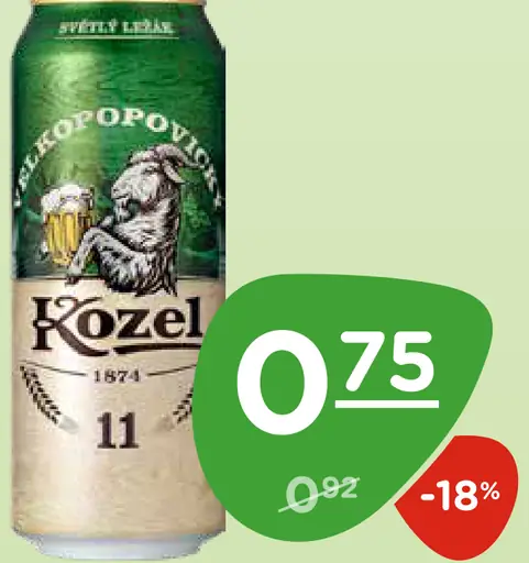 Velkopopovický Kozel plechovka