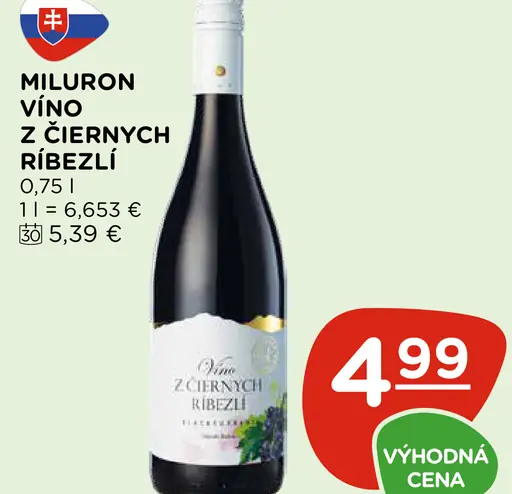 Miluron Víno z čiernych ríbezlí