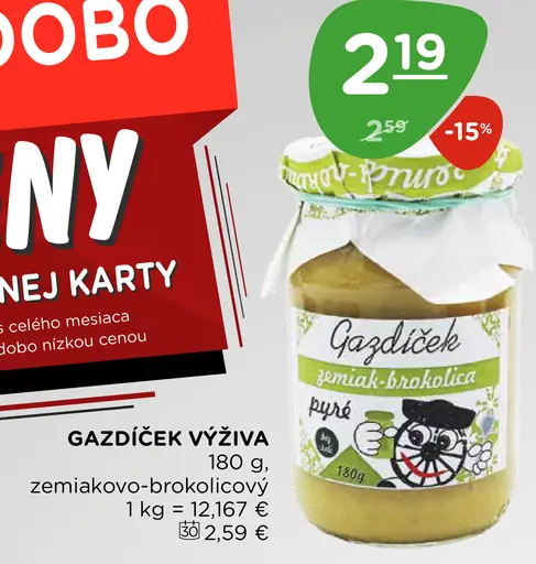 Gazdíček výživa zemiakovo-brokolicová