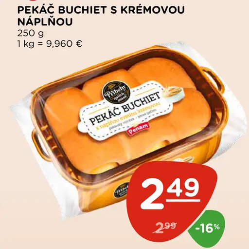 Pekáč buchiet s krémovou náplňou