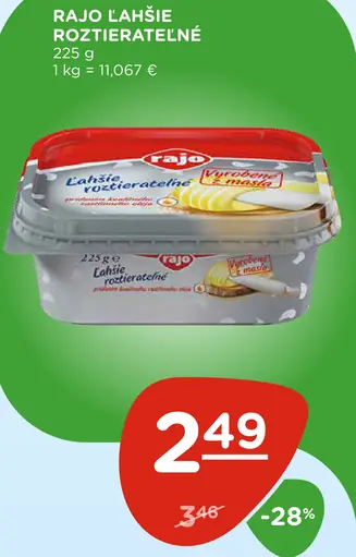 Rajo ľahšie roztierateľné