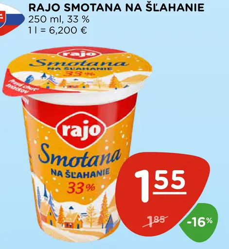 Rajo smotana na šľahanie