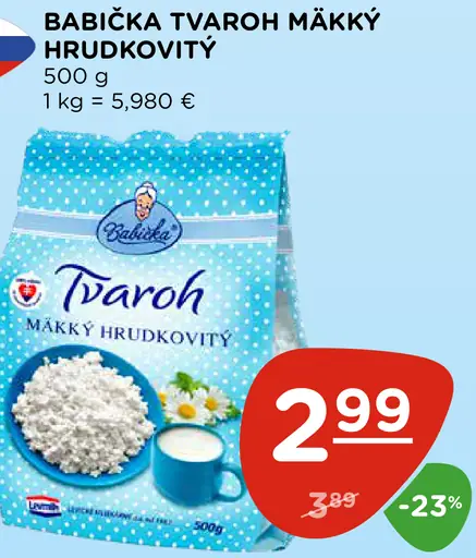 Babička Tvaroh mäkký hrudkovitý