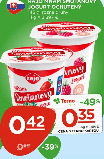 Rajo Mňam Smetanový Jogurt