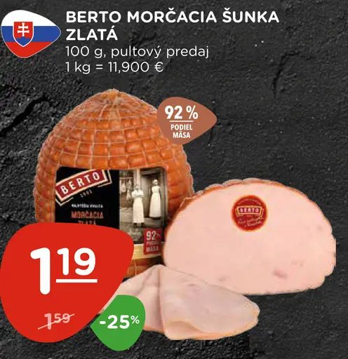 Berto morčacia šunka zlatá