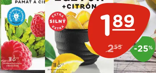Popradský wellness čaj Zázvor a citrón Gingko pamäť a cievy