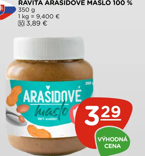 Ravita arašidové maslo 100%