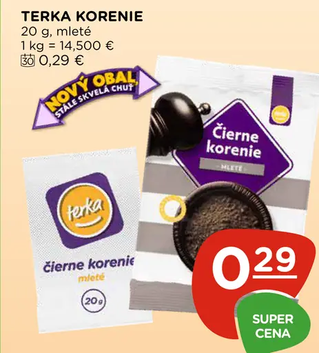 Terka čierne korenie mleté