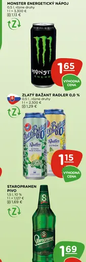 Monster energetický nápoj rôzne druhy