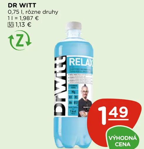 Dr Witt Relax nealkoholický nápoj rôzne druhy