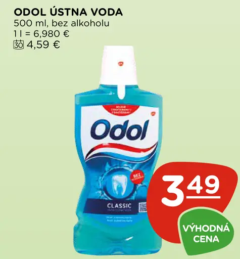 Odol ústna voda bez alkoholu