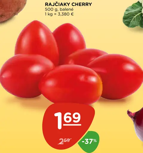 Rajčiaky cherry 500 g balené