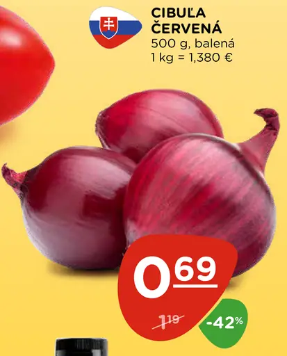 Cibuľa červená 500 g balená