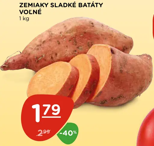 Zemiaky sladké batáty voľné