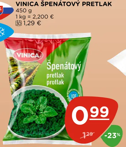 Vinica Špenátový pretlak