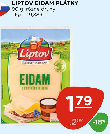 Liptov Eidam plátky