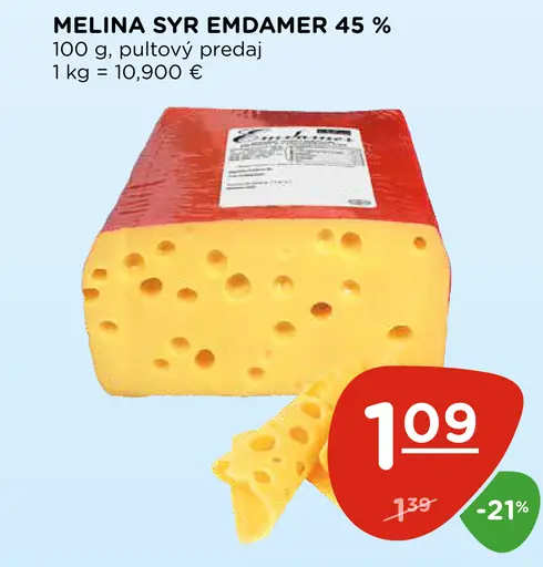 Melina syr Emdamer 45%