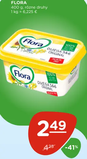 Flora rastlinný tuk na natieranie