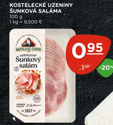 Kostelecké uzeniny šunková saláma