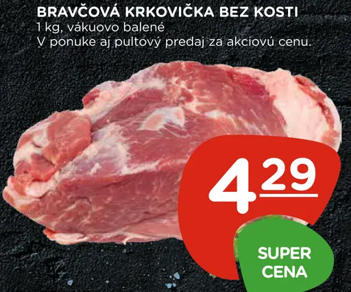 Bravčová krkovička bez kosti, plátky
