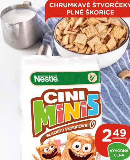 Nestlé Cini Minis cereálie bláznivo škoricové