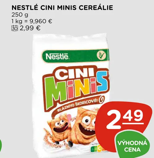 Nestlé Cini Minis cereálie škoricové
