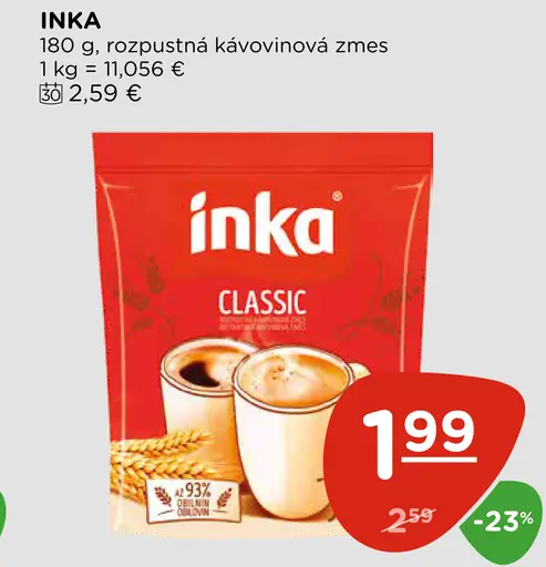 Inka Classic rozpustná kávovinová zmes