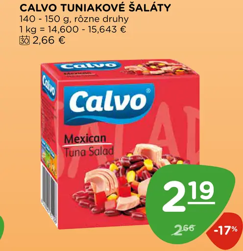 Calvo tuniakové šaláty Mexican Tuna Salad rôzne druhy