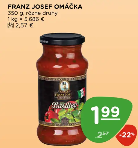 Franz Josef omáčka na cestoviny rôzne druhy