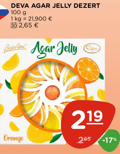 Deva Agar Jelly dezert pomaranč