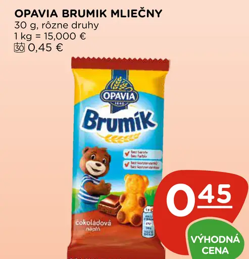 Opavia Brumík mliečny koláčik