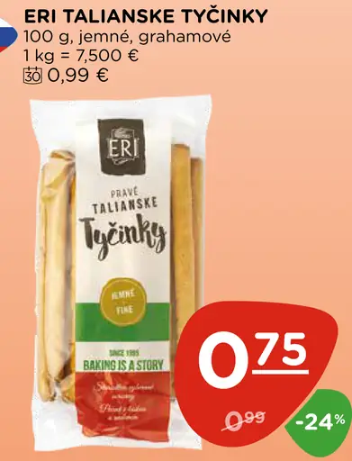 Eri Talianske Tyčinky jemné, grahamové