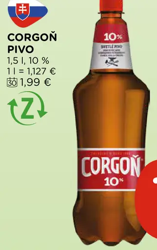 Corgoň pivo fľaša