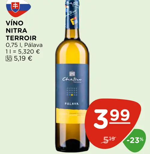 Víno Nitra Terroir Pálava