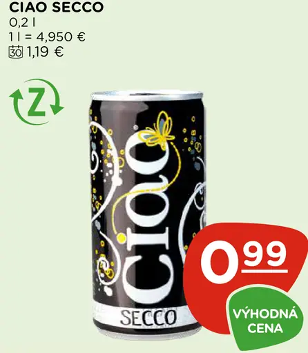 Ciao Secco plechovka