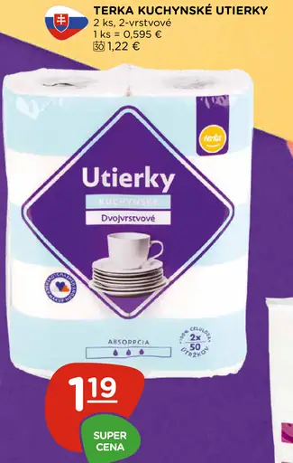 Terka kuchynské utierky dvojvrstvové