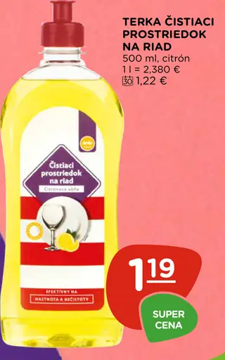 Terka čistiaci prostriedok na riad citrón