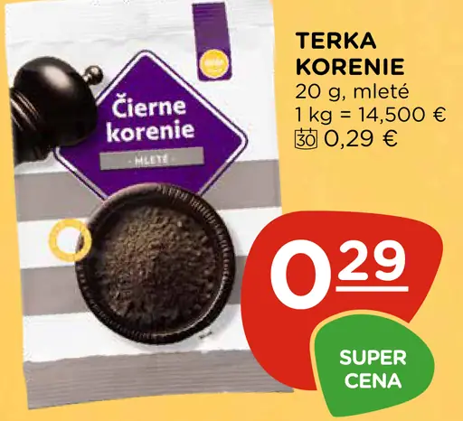 Terka čierne korenie mleté