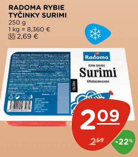 Rybie tyčinky surimi