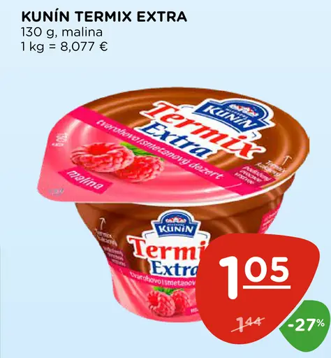 Kunin Termix Extra malinový tvarohový dezert