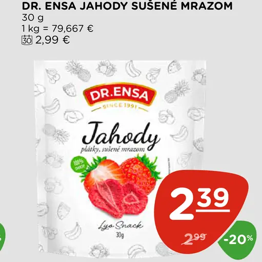 Dr. Ensa jahody sušené mrazom
