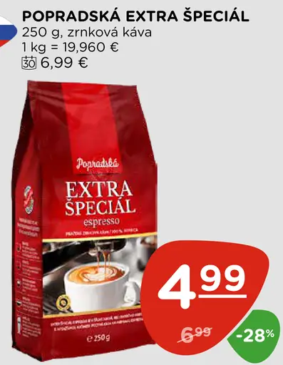 Popradská Extra špeciál originál mletá káva