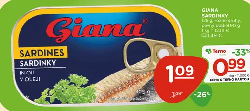Giana sardinky v oleji