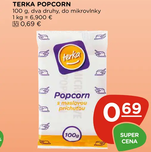 Terka popcorn do mikrovlnky s maslovou príchuťou