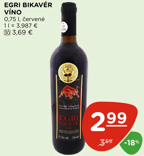 Egri Bikavér Vino Červené