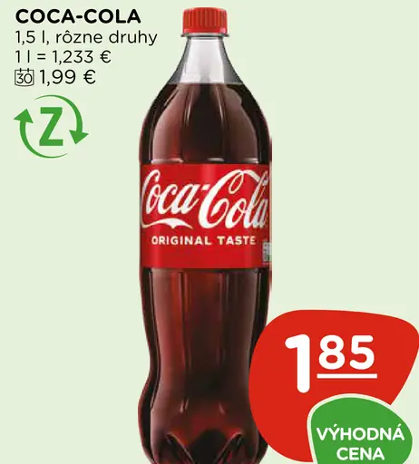Coca-Cola sýtený nealkoholický nápoj