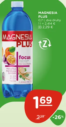 Magnesia Plus ochutená minerálna voda
